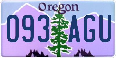 OR license plate 093AGU