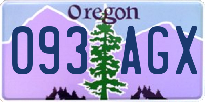 OR license plate 093AGX