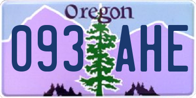 OR license plate 093AHE