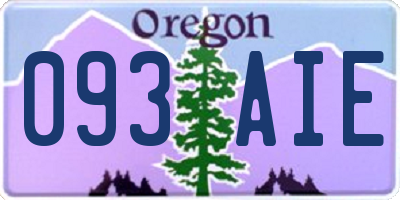 OR license plate 093AIE