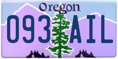 OR license plate 093AIL