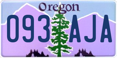 OR license plate 093AJA