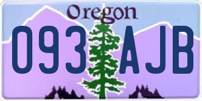 OR license plate 093AJB