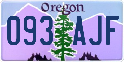 OR license plate 093AJF