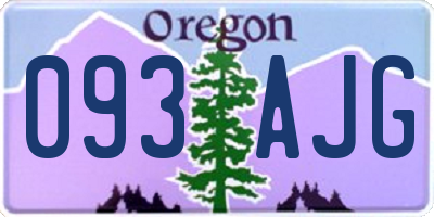 OR license plate 093AJG
