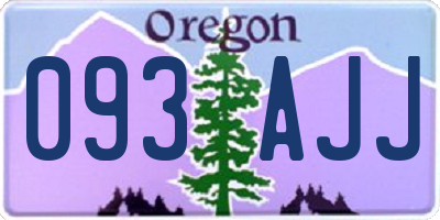 OR license plate 093AJJ