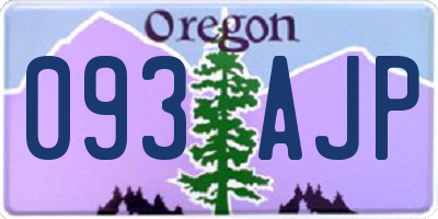 OR license plate 093AJP