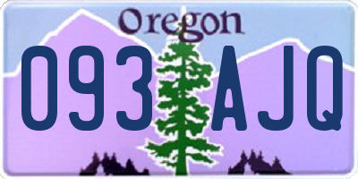 OR license plate 093AJQ