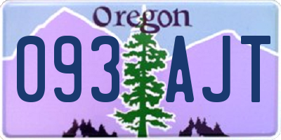 OR license plate 093AJT