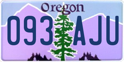 OR license plate 093AJU