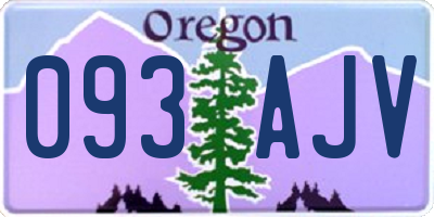 OR license plate 093AJV