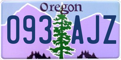 OR license plate 093AJZ