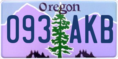OR license plate 093AKB