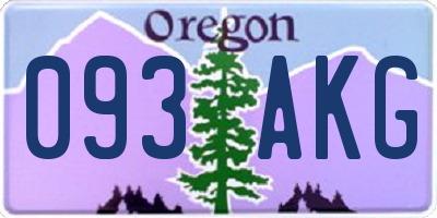 OR license plate 093AKG