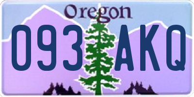 OR license plate 093AKQ