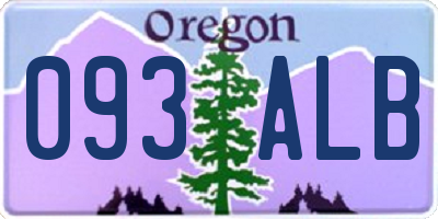 OR license plate 093ALB