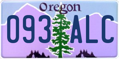 OR license plate 093ALC