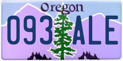 OR license plate 093ALE