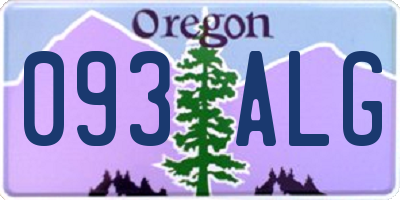 OR license plate 093ALG