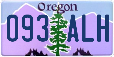 OR license plate 093ALH