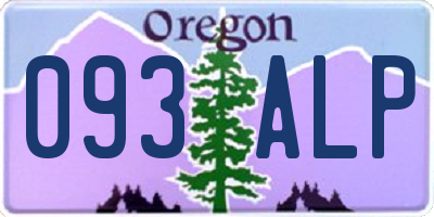 OR license plate 093ALP
