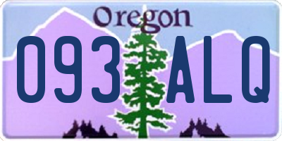OR license plate 093ALQ