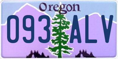 OR license plate 093ALV
