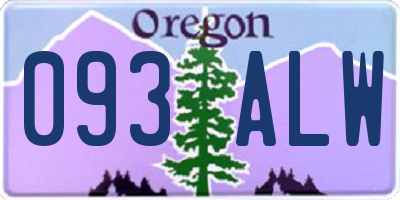 OR license plate 093ALW