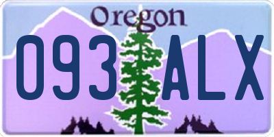 OR license plate 093ALX