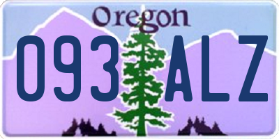 OR license plate 093ALZ