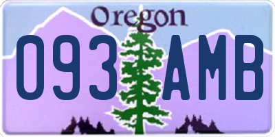OR license plate 093AMB