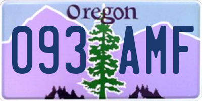 OR license plate 093AMF
