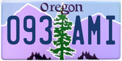OR license plate 093AMI