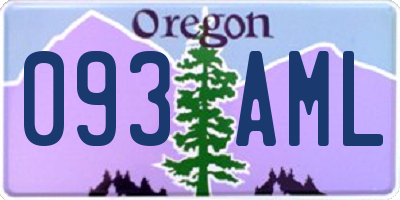 OR license plate 093AML