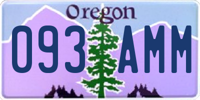 OR license plate 093AMM