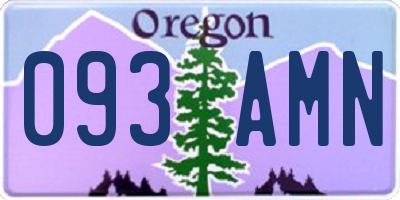 OR license plate 093AMN