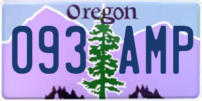 OR license plate 093AMP