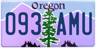 OR license plate 093AMU
