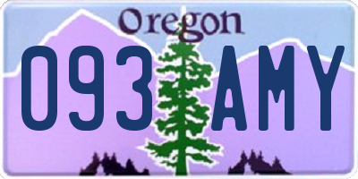 OR license plate 093AMY