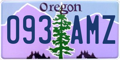 OR license plate 093AMZ