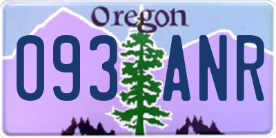 OR license plate 093ANR