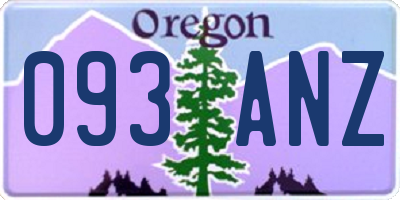OR license plate 093ANZ