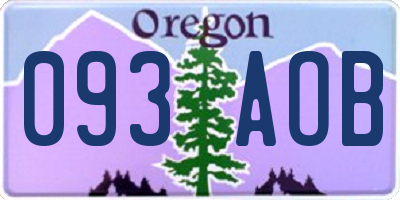 OR license plate 093AOB