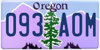 OR license plate 093AOM