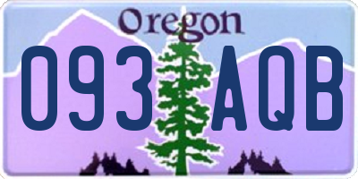 OR license plate 093AQB