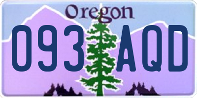 OR license plate 093AQD