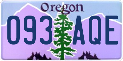 OR license plate 093AQE
