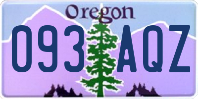 OR license plate 093AQZ