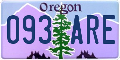 OR license plate 093ARE
