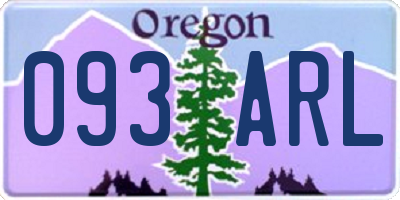 OR license plate 093ARL